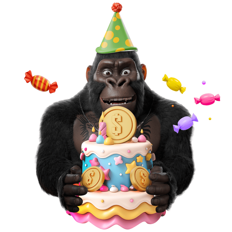 Бонус на день народження горила юа